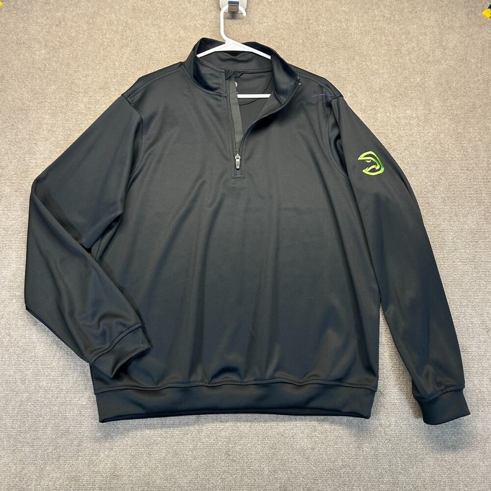 Atlanta Hawks 1/4 Zip Pullover Men's M Black Zero Restriction Tour Series Golf